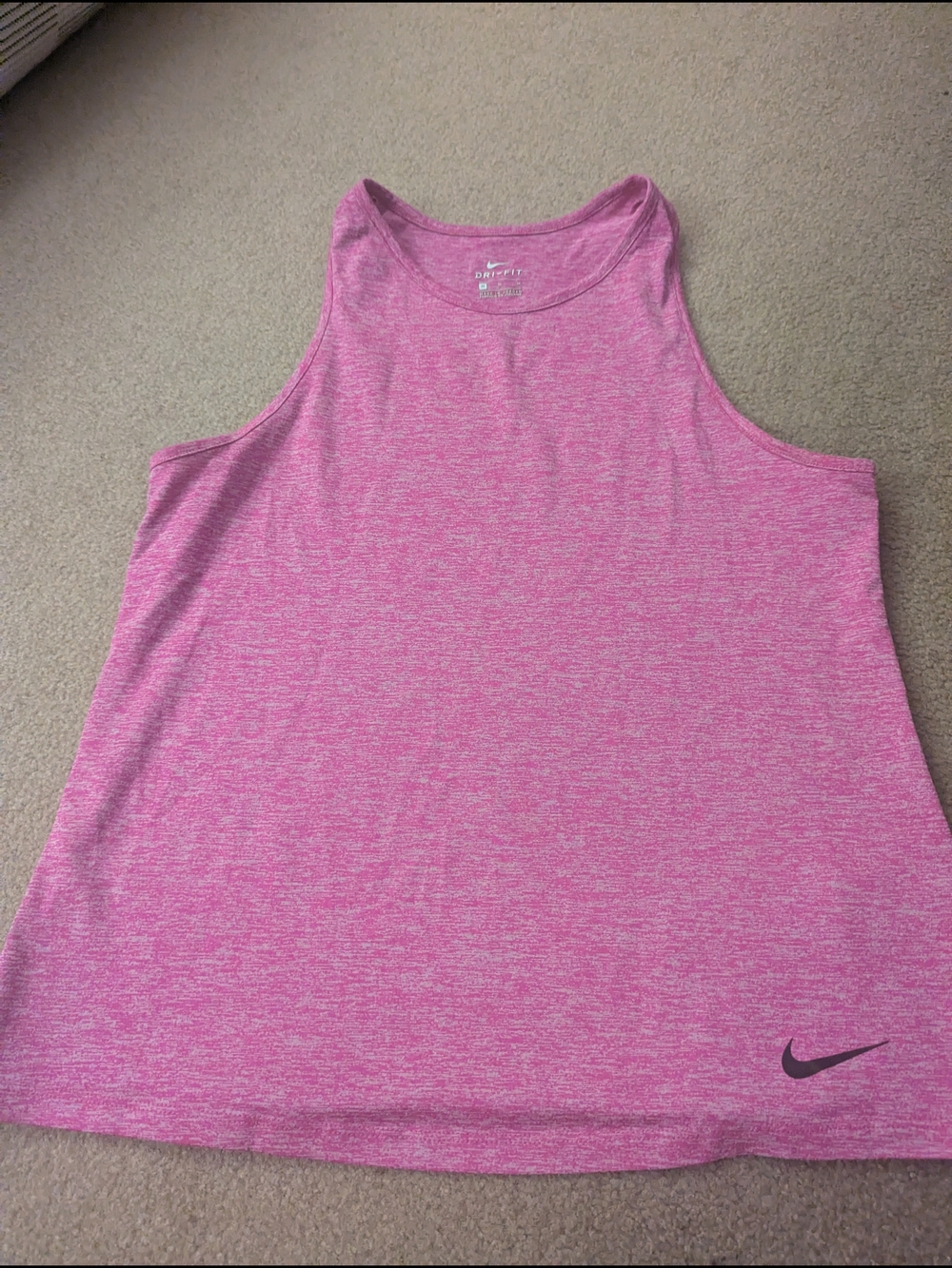 Nike Heather Pink Athletic Tank Top